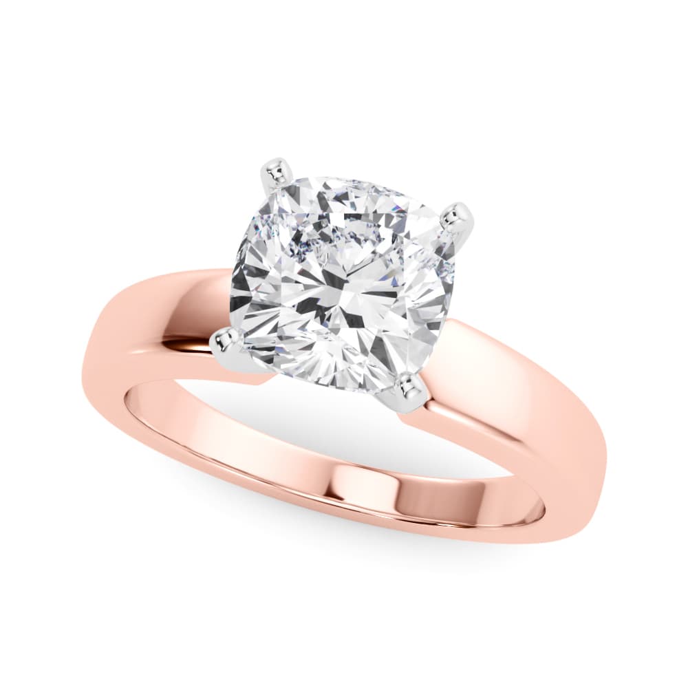 Solitare Engagement, style 85440, Front view in rose gold