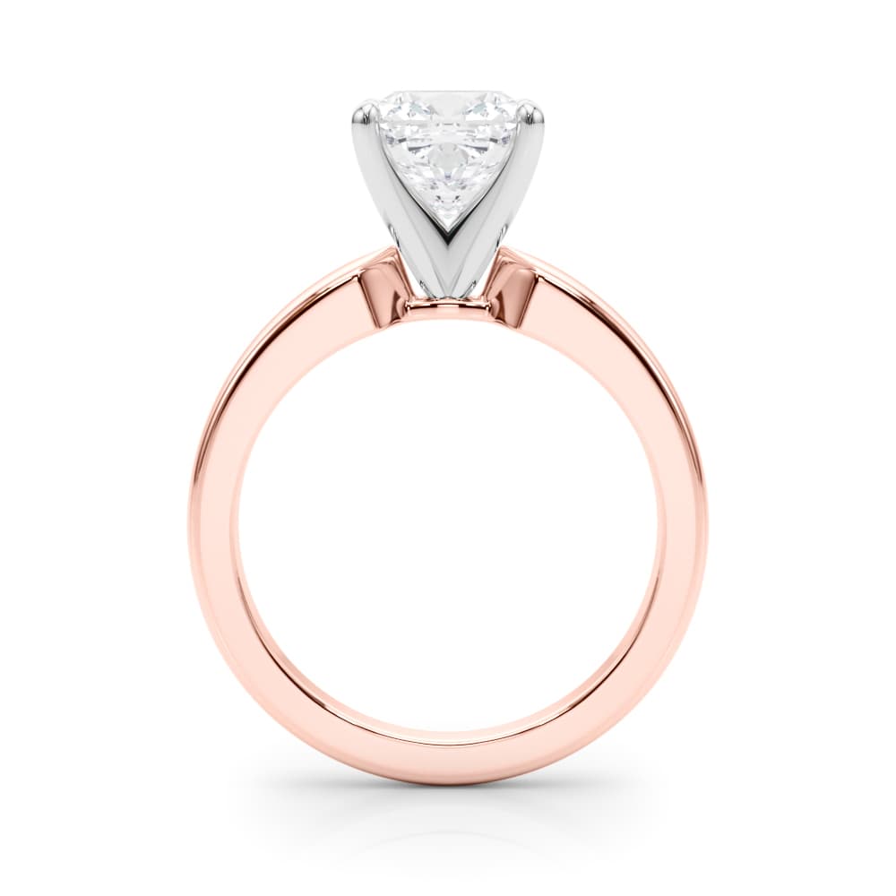 Solitare Engagement, style 85440, Side view in rose gold