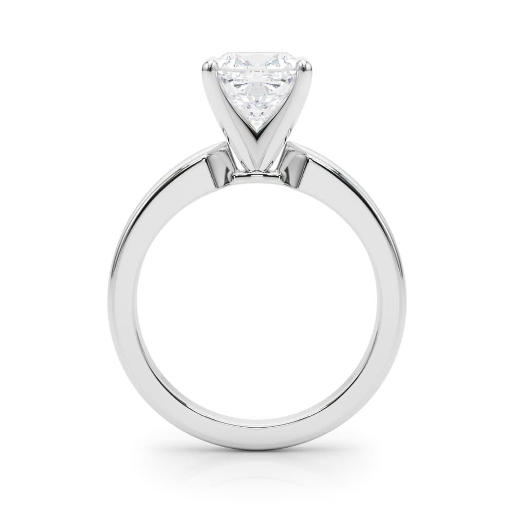 Solitare Engagement, style 85440, Side view in white gold or platinum
