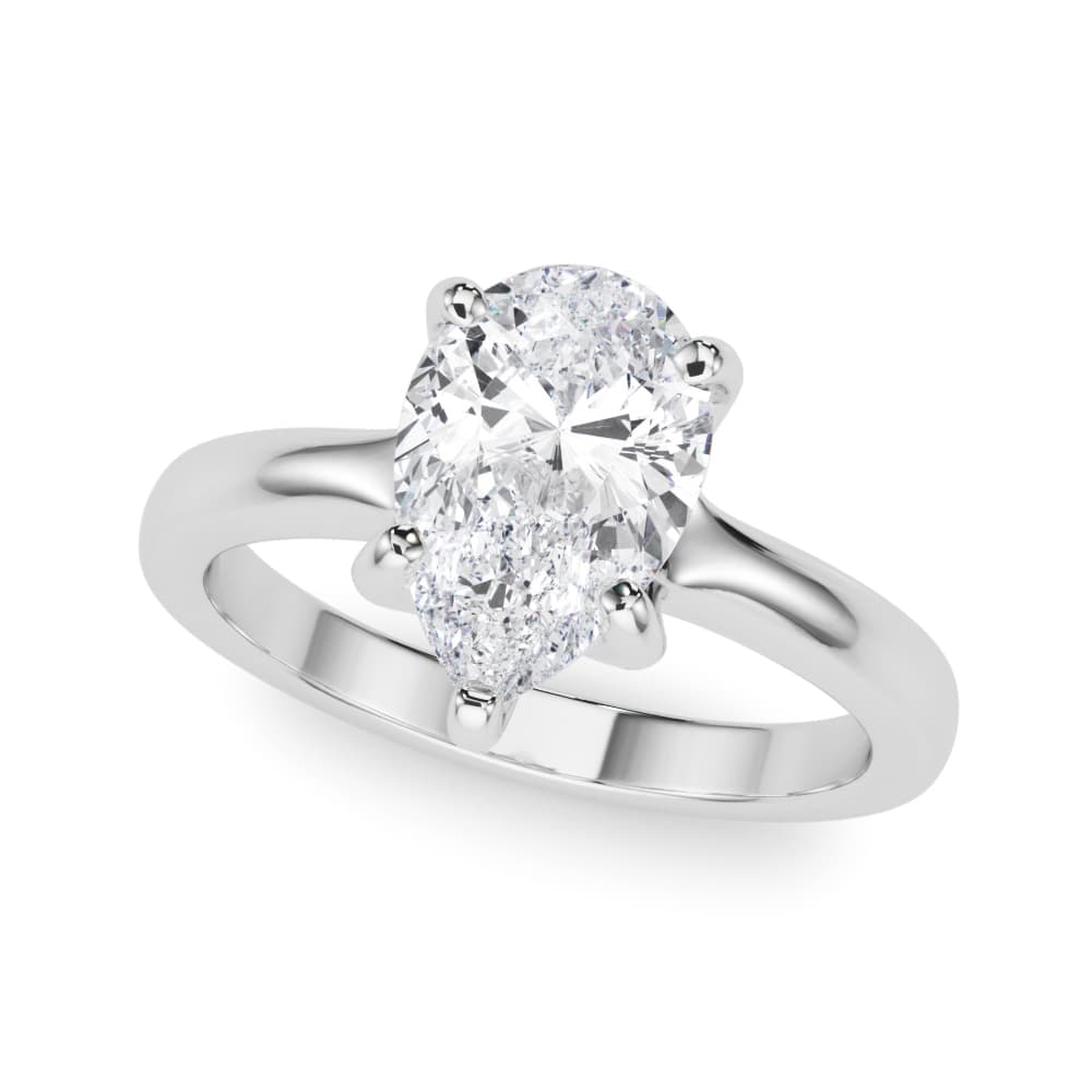 Solitaire Pear Shape — style 85444 in 10k White Gold