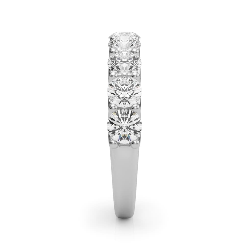 U-Prong Wedding Band (4 1/2 ct. tw.), Top view in white gold or platinum