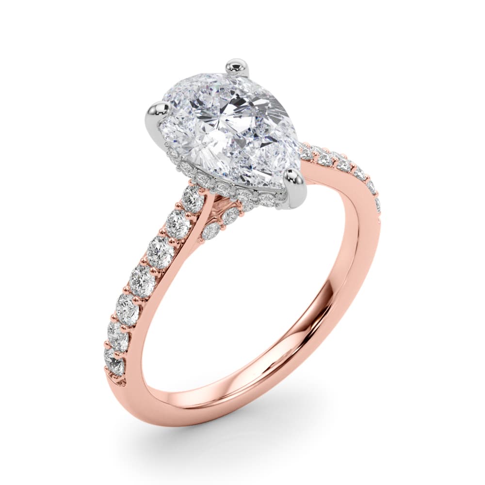 Ps Hidden Halo Engagement, style 85478, Angle view in rose gold
