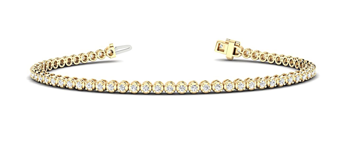 1 CTW Tennis Bracelet (1.18 ct. tw.), Front view in yellow gold