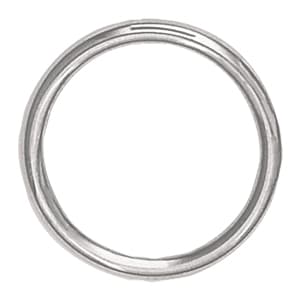 8mm Standard weight half round com, Side view in white gold or platinum