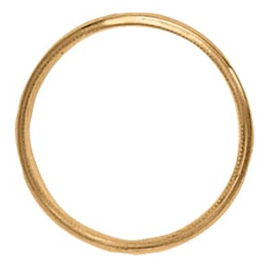 5mm milgrain non-comfort fit, Side view in white gold or platinum