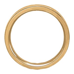 5mm Flat Top Comfort Fit Band, Side view in white gold or platinum