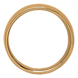 5mm Flat/beveled comfort fit band, Side view in white gold or platinum