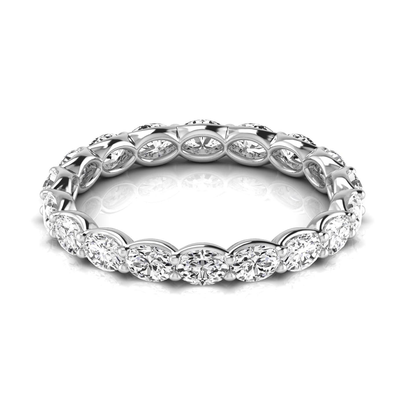 Diamond Emerald Cut Eternity Band (1 5/8 ct. tw.), Side view in white gold or platinum