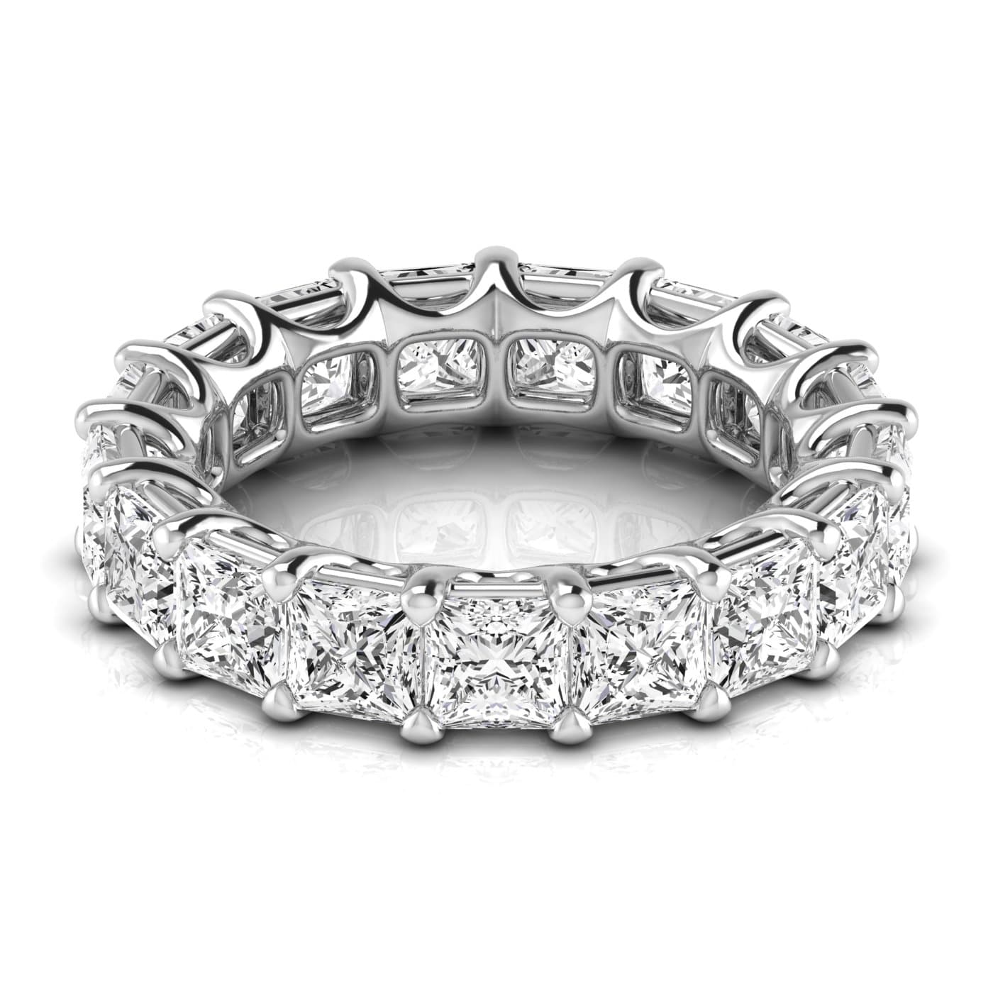 Diamond Emerald Cut Eternity Band (9 ct. tw.), Side view in white gold or platinum