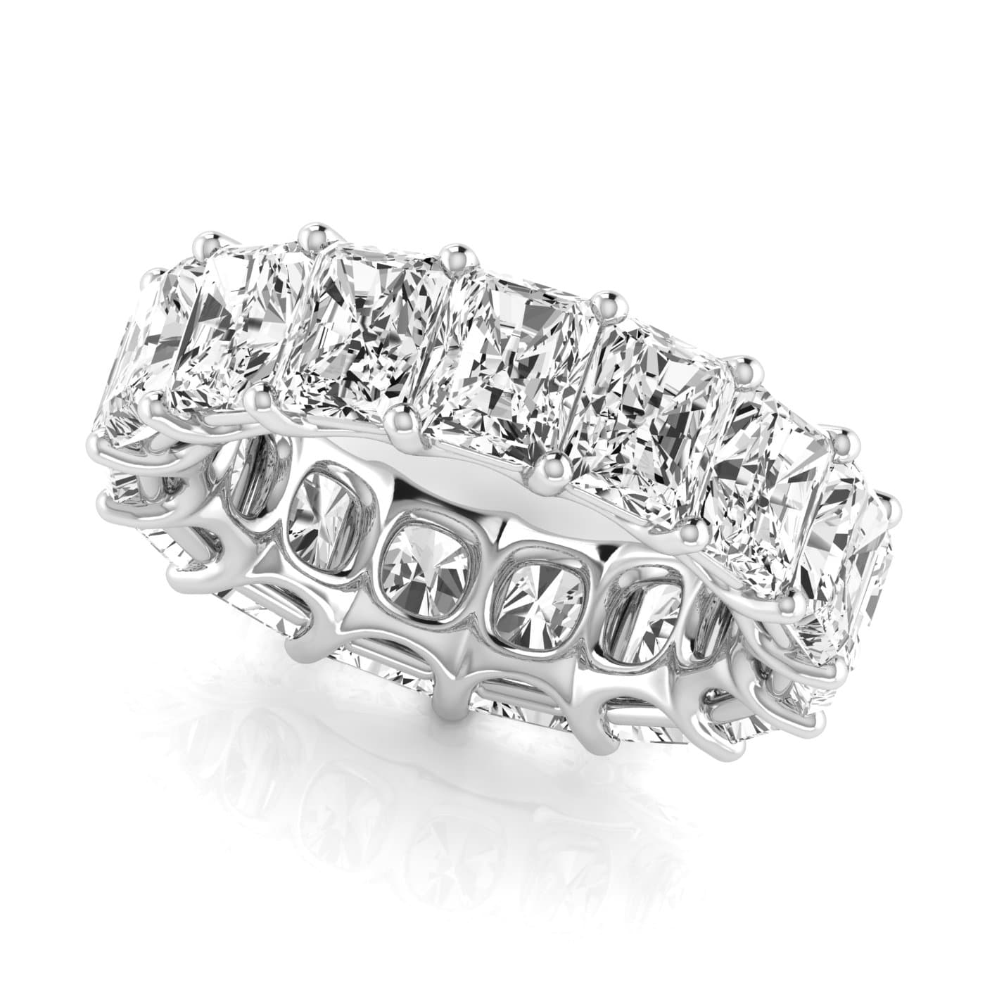 Full Eternity Radiant Diamond Wedding Ba — View 1