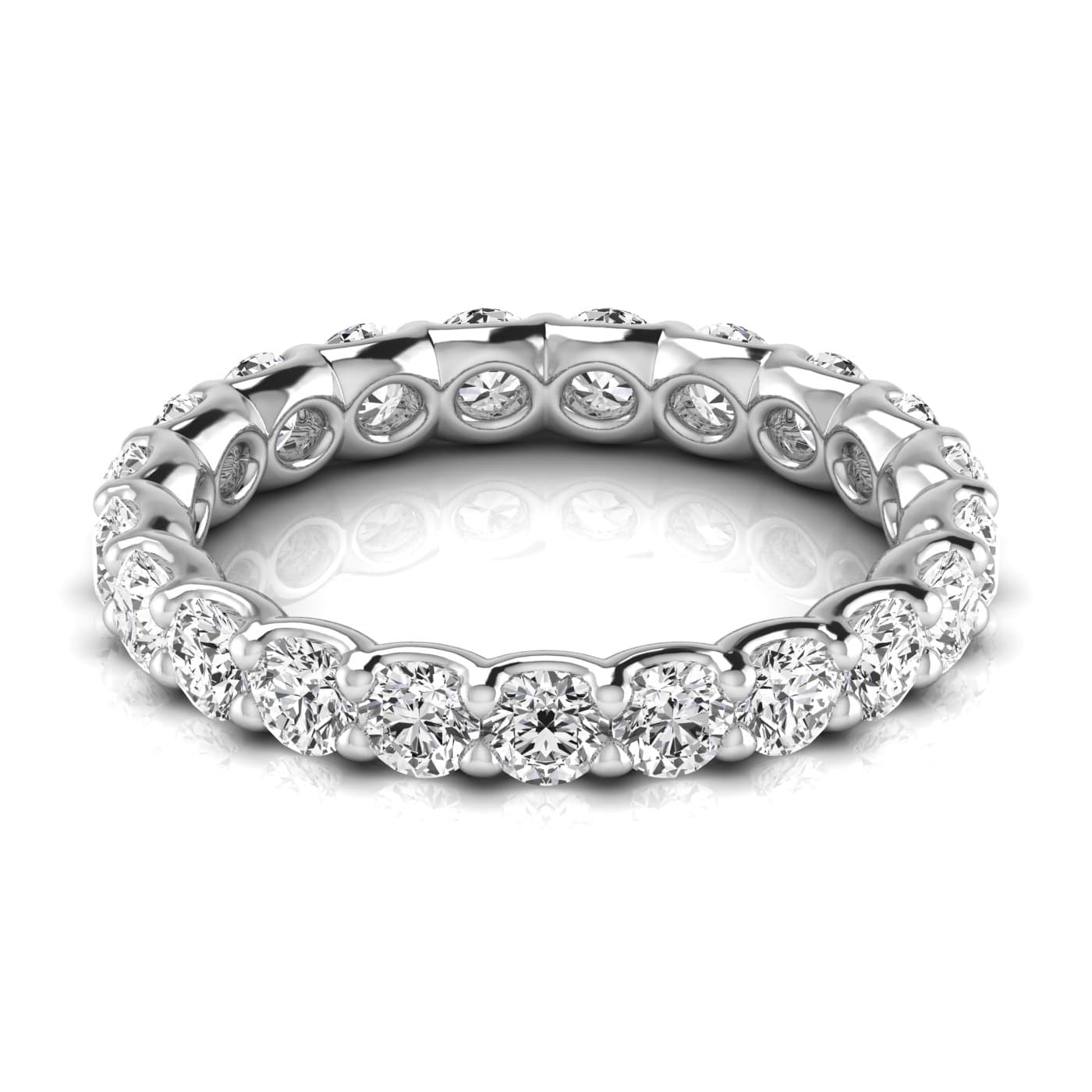 Round Diamond Eternity Band (2 ct. tw.), Side view in white gold or platinum