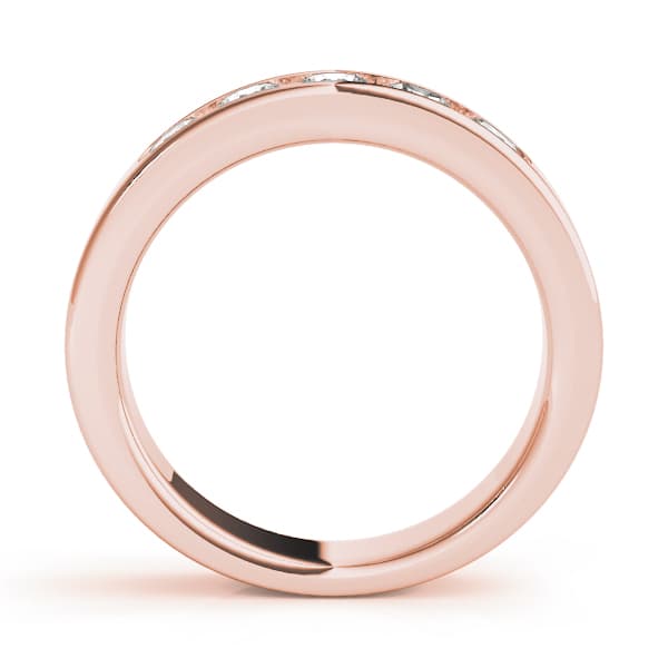 5 Stone Channel Band (1/2 ct. tw.), Side view in rose gold