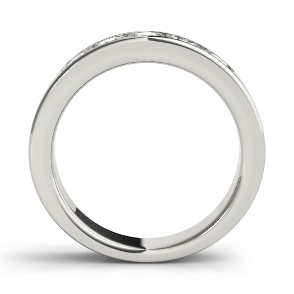 5 Stone Channel Band (1 ct. tw.), Side view in white gold or platinum
