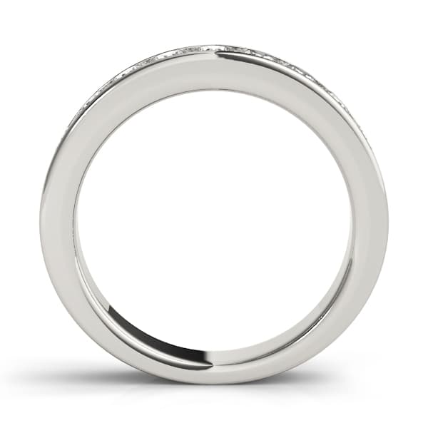 Channel Set Wedding Bands (1 1/3 ct. tw.), Side view in white gold or platinum