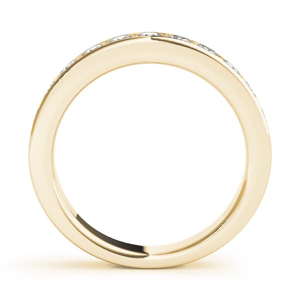 Channel Set Wedding Band (0.77 ct. tw.), Side view in yellow gold