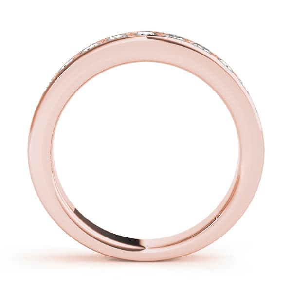 Channel Set Wedding Band (1/3 ct. tw.), Side view in rose gold