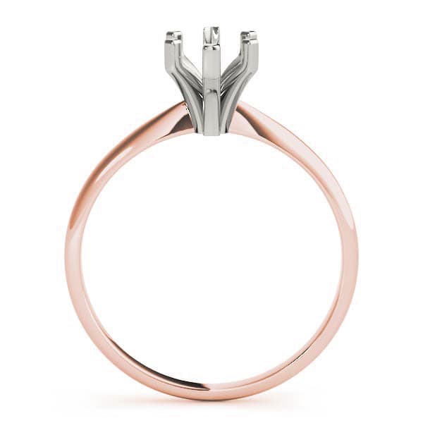 Solitaire Marquise Engagement Ring, style F1621, Top view in rose gold