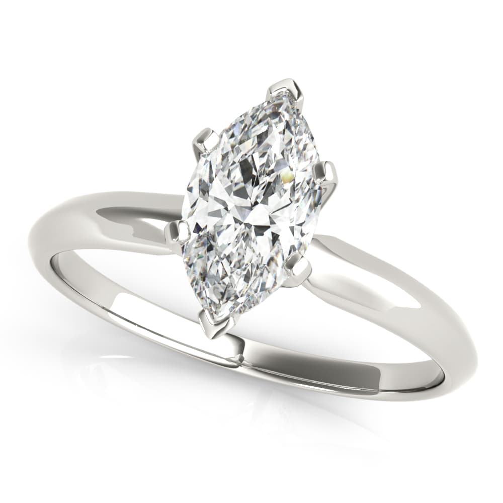 Solitaire Pear Shape Engagement Ring — style F1623 in 14k White Gold