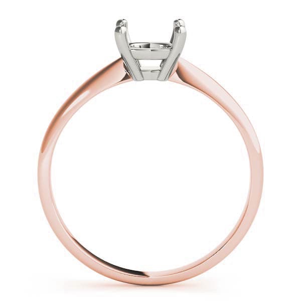 Cushion Solitaire, style F1628, Top view in rose gold