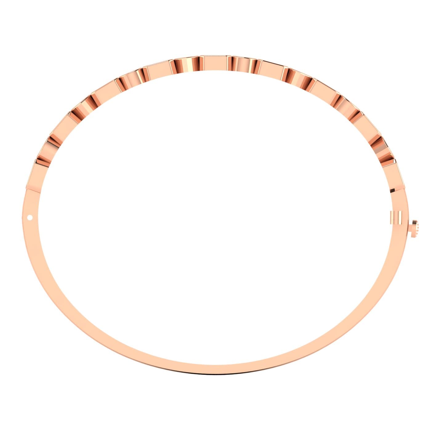 Lab Grown Diamond Multi-Shape Bangle (3 1/4 ct. tw.), Side view in rose gold