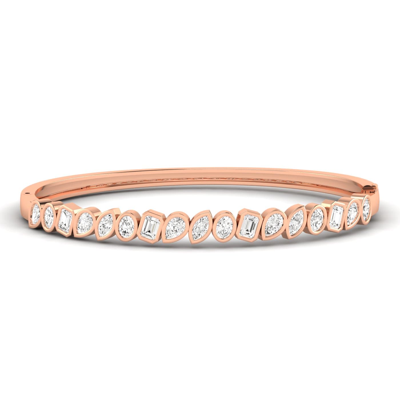 LGD Multi-Shape Bangle (4 ct. tw.), Front view in rose gold