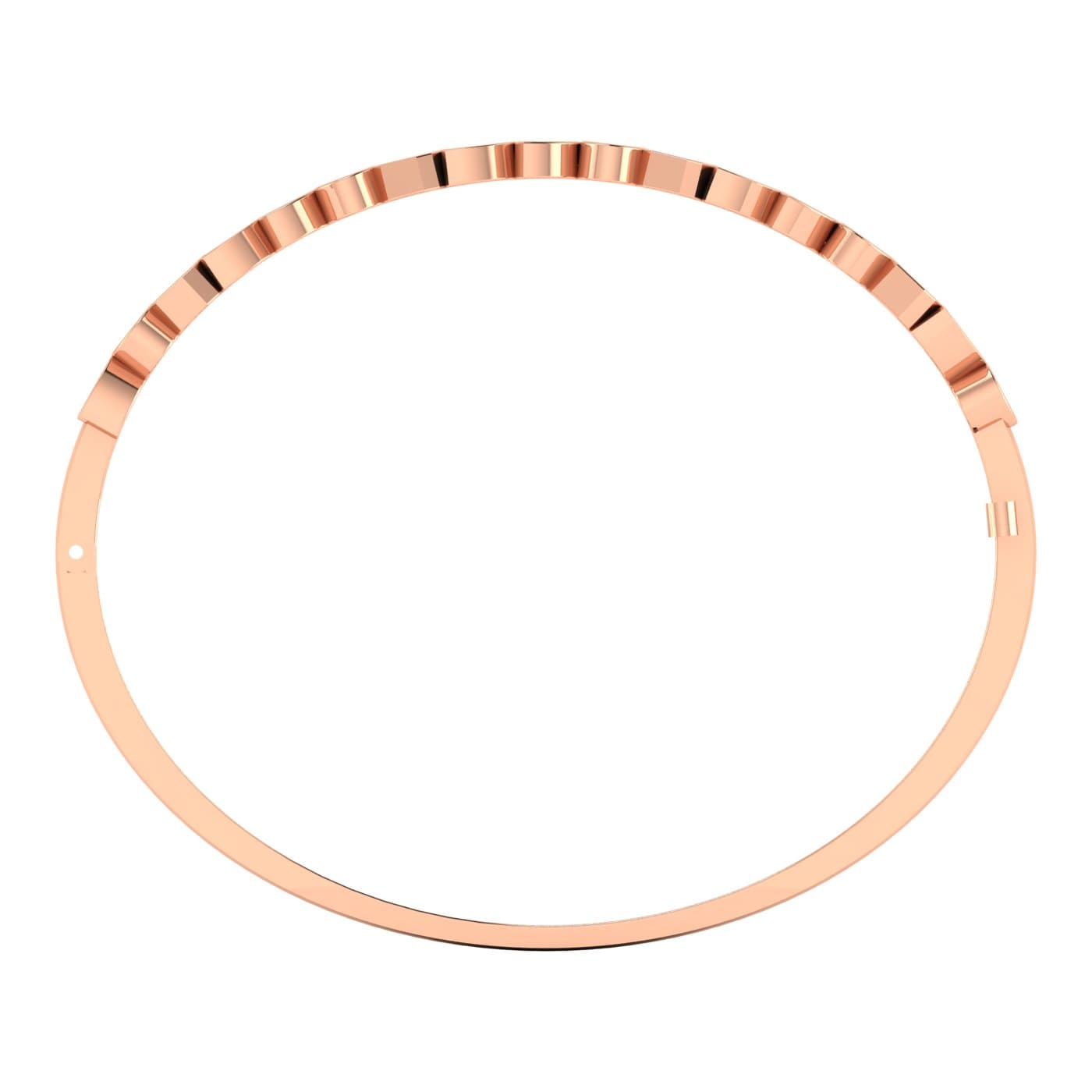 LGD Multi-Shape Bangle (4 ct. tw.), Side view in rose gold