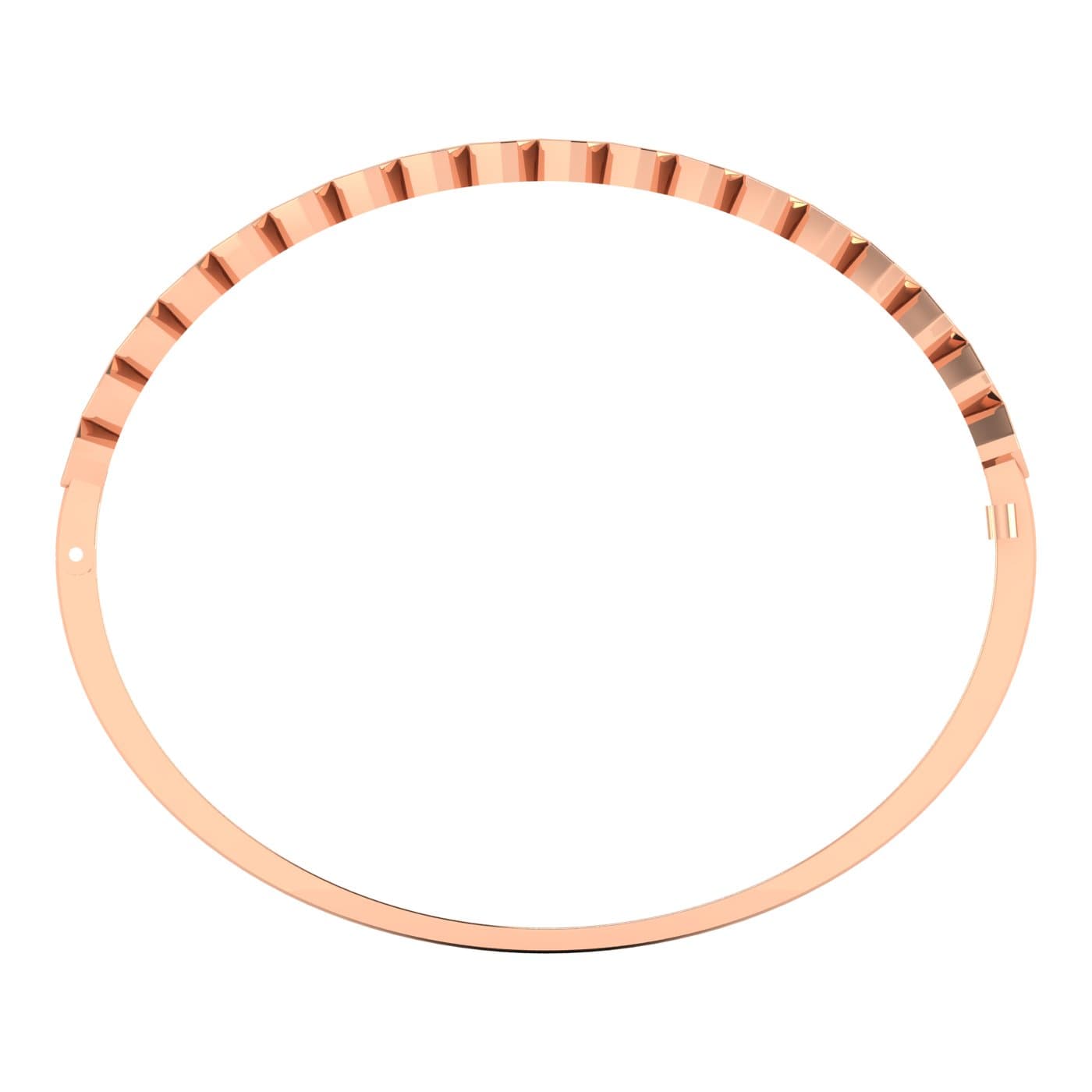 LGD Emerald Cut Bangle (3.8 ct. tw.), Side view in rose gold