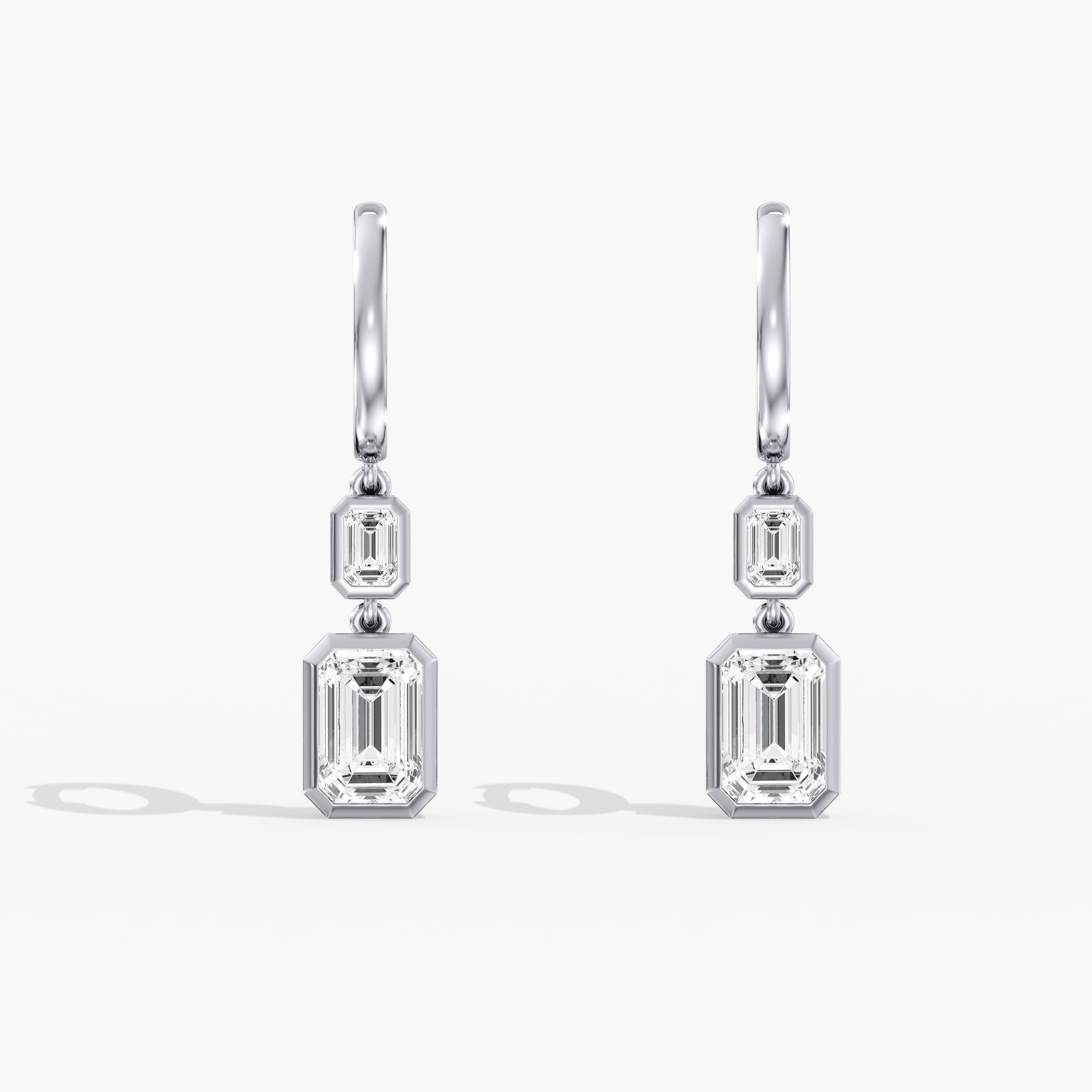 LGD Emerald Cut Drop Earrings — View 1