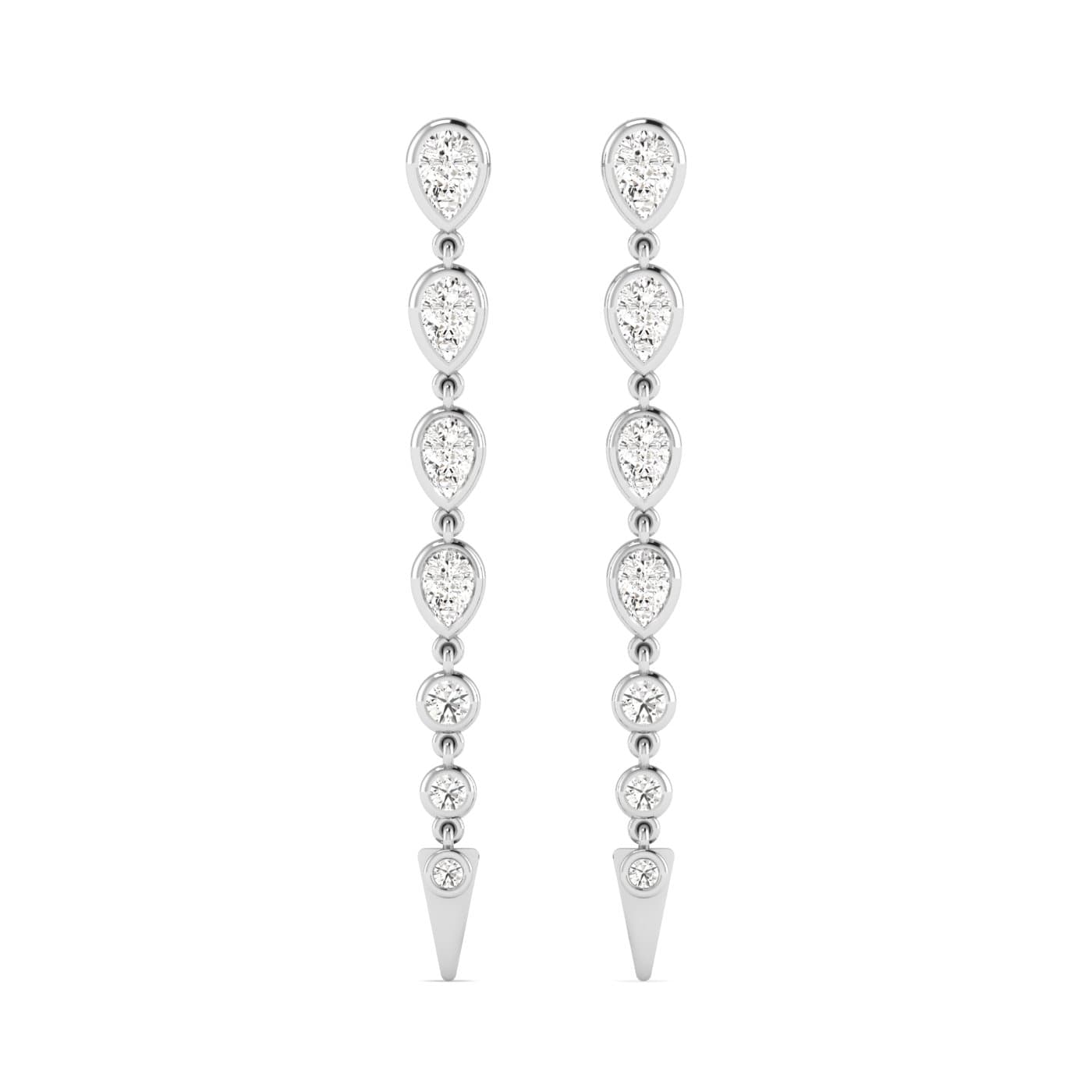 LGD Pear & Round Drop Earrings — View 1