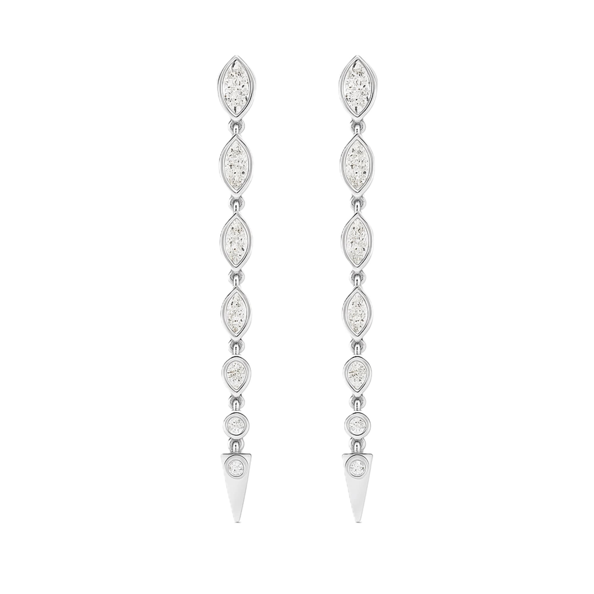 LGD Marquise & Round Drop Earrings (2.3 ct. tw.), On hand view in white gold or platinum