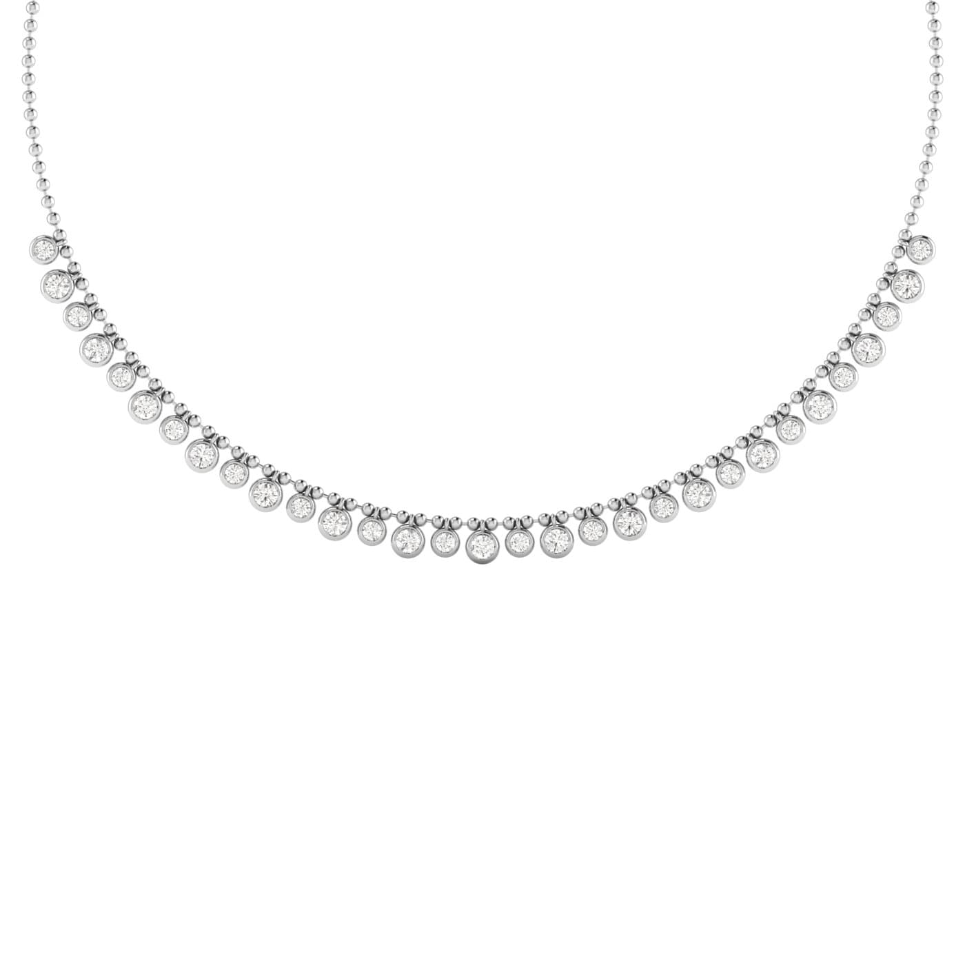 LGD Round Stationary Necklace — View 1