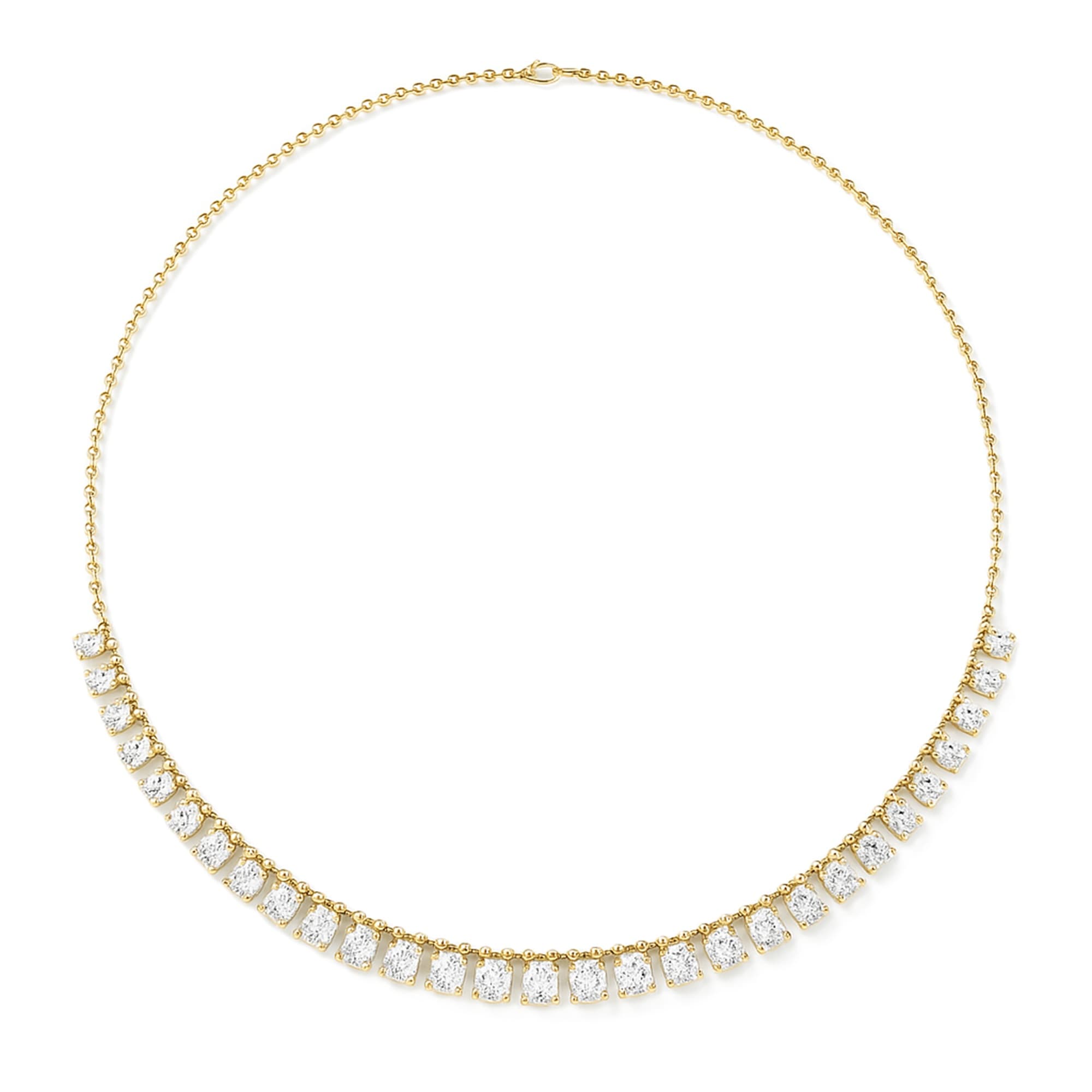 LGD Oval Stationary Necklace (6 1/4 ct. tw.), Top view in yellow gold