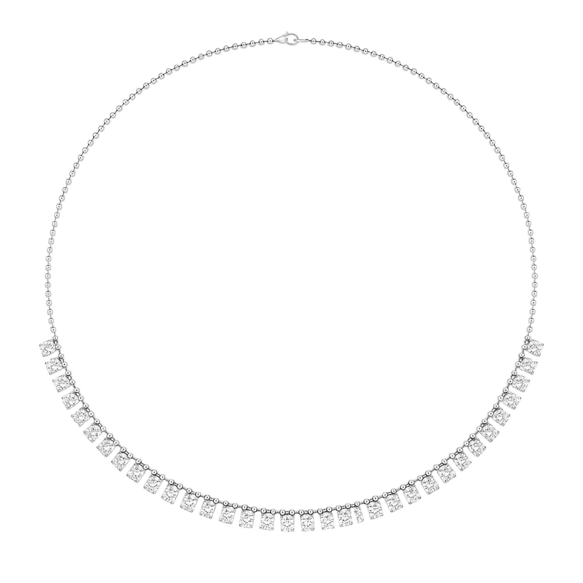 LGD Oval Stationary Necklace (6 1/4 ct. tw.), Top view in white gold or platinum