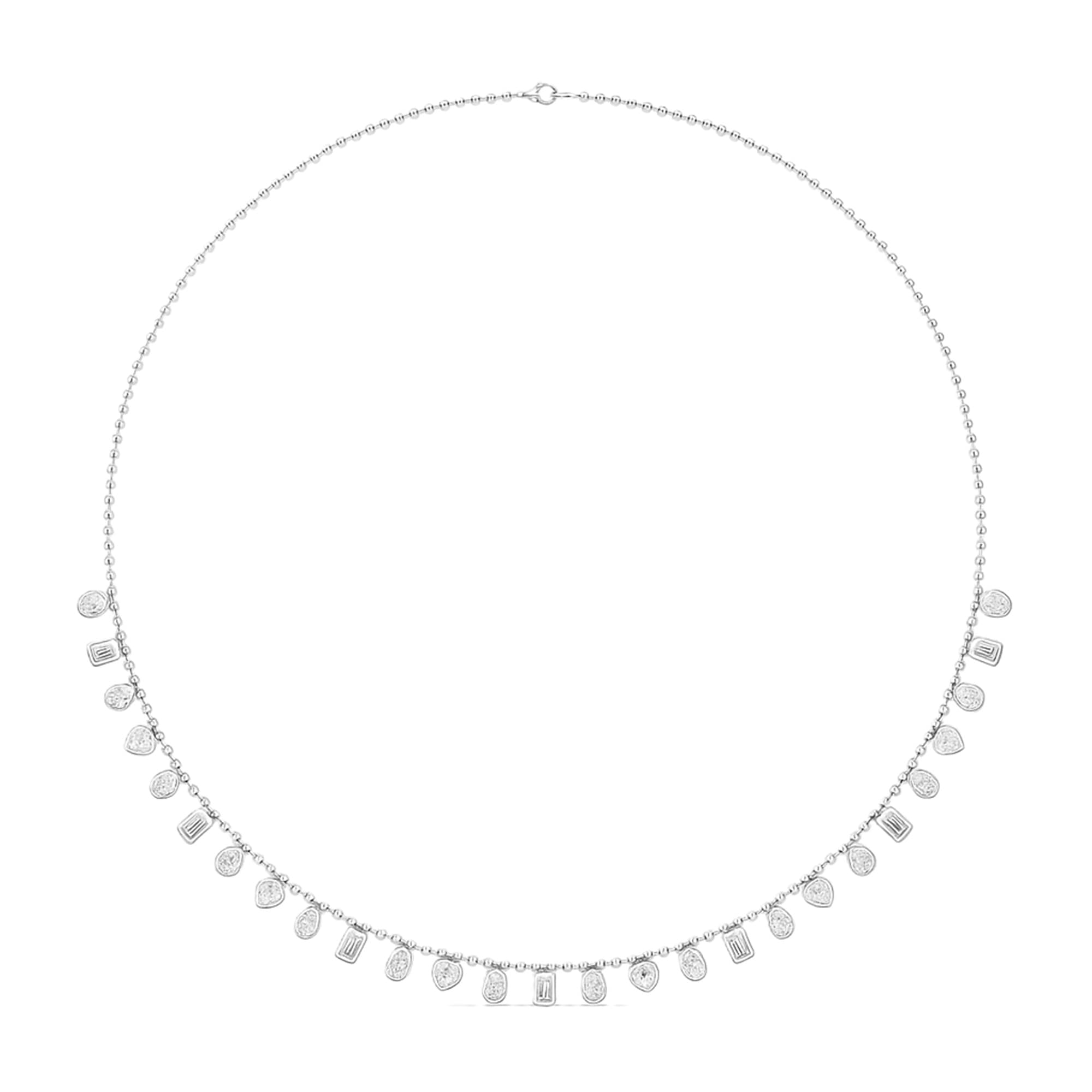 LGD Multi-Shape Necklace (5 ct. tw.), Top view in white gold or platinum