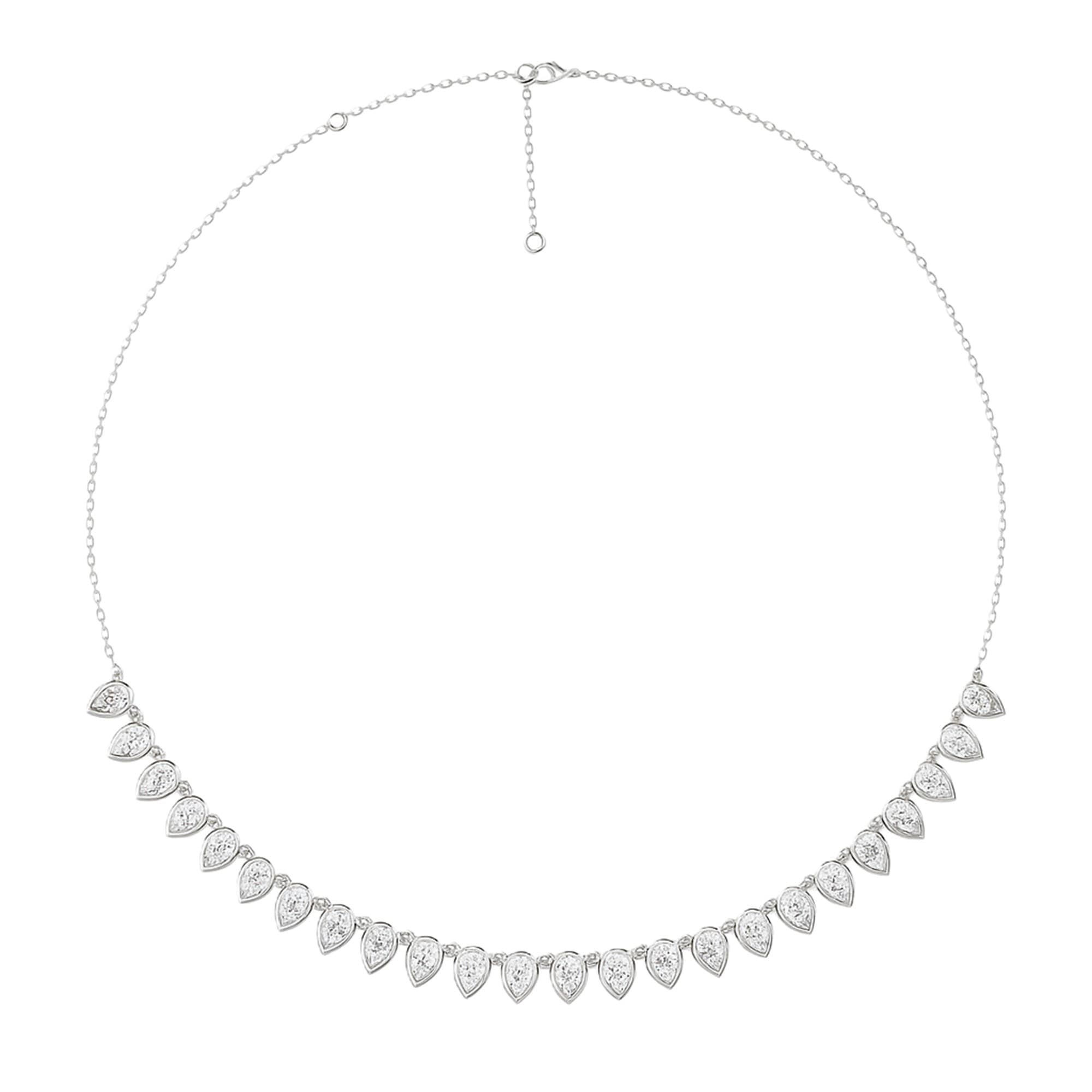 LGD Pear Necklace (6.3 ct. tw.), Top view in white gold or platinum