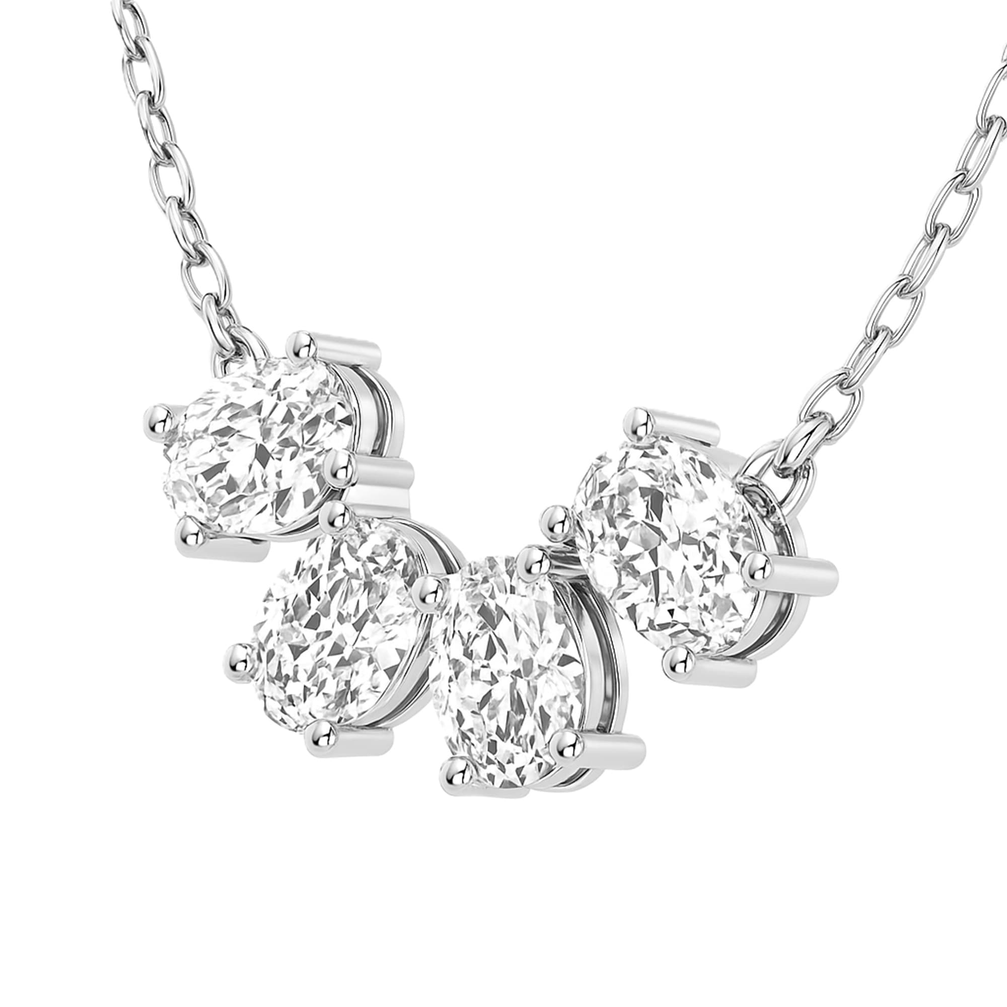 LGD Oval Pendant w/ Chain (1 1/3 ct. tw.), Top view in white gold or platinum