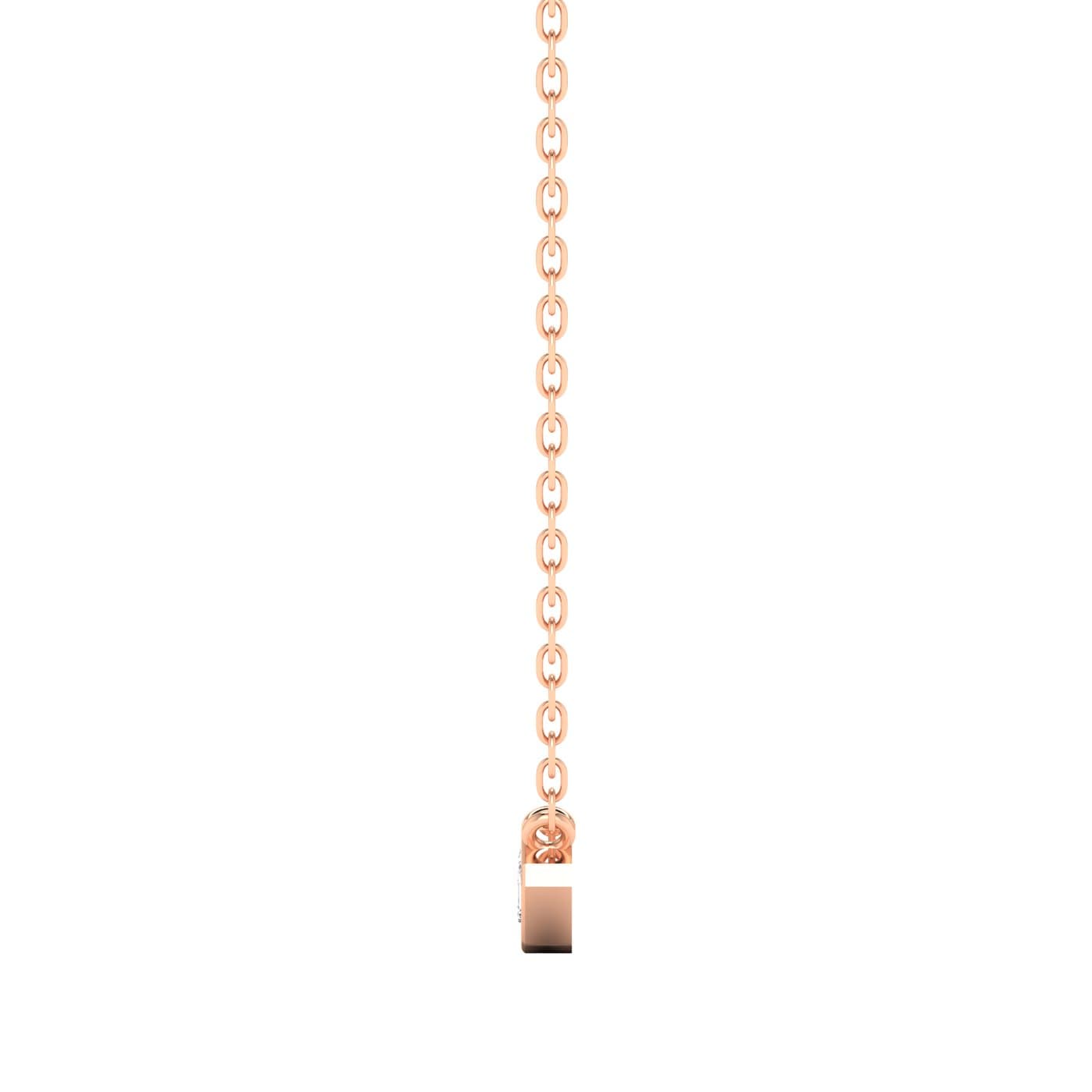 LGD Multi-Shape Bar Pendant w/ Chain (1 ct. tw.), Side view in rose gold