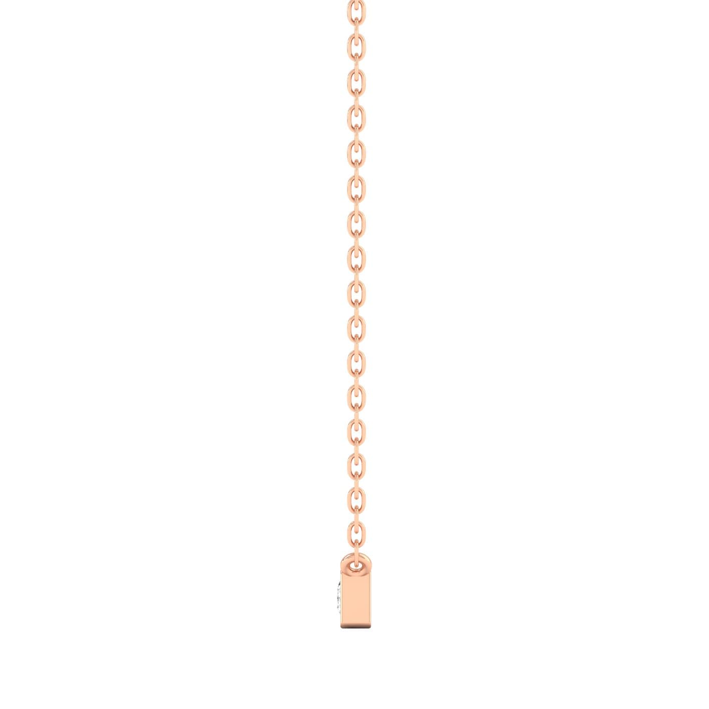 LGD Multi-Shape Bar Pendant w/ Chain (1 ct. tw.), Side view in rose gold