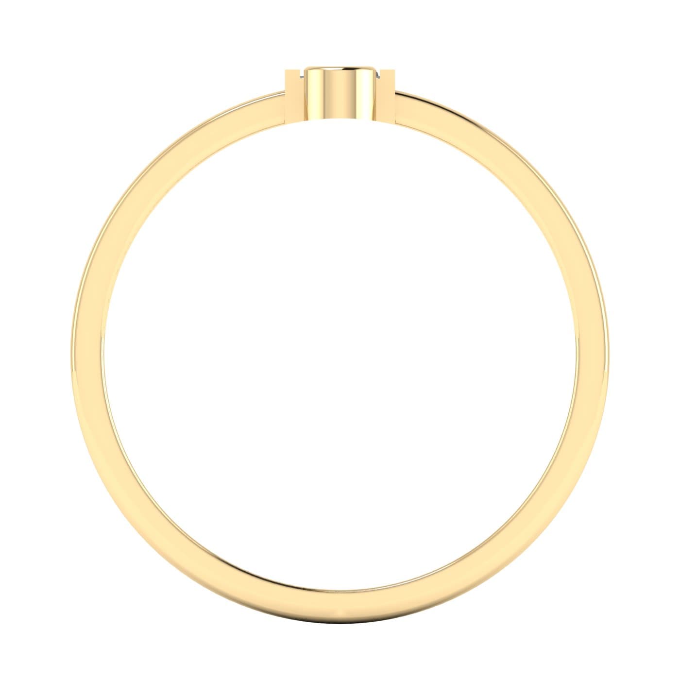 LGD Multi-Shape 3-Stone Ring (0.2 ct. tw.), Side view in yellow gold