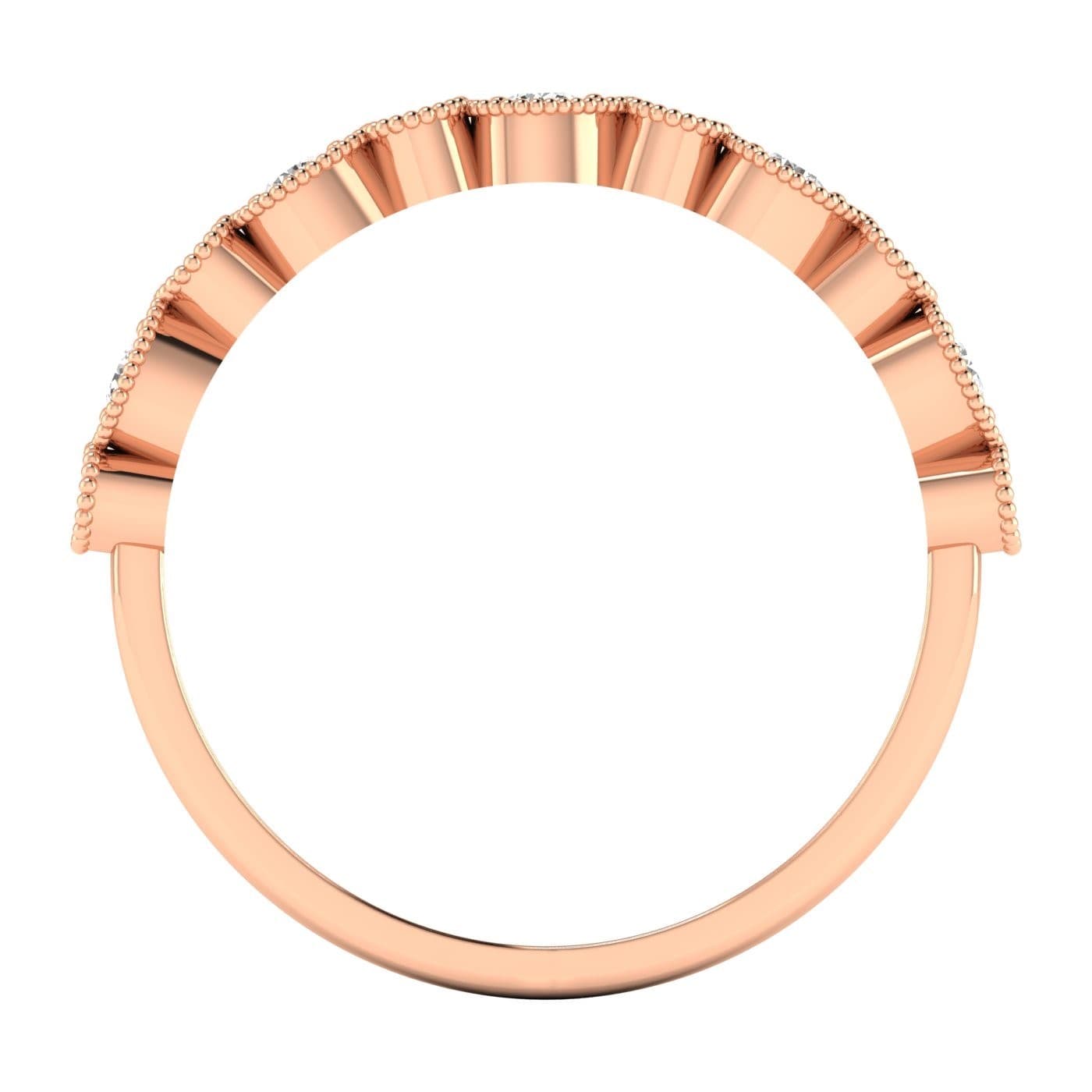 LGD Milgrain Fashion Ring (1/2 ct. tw.), Side view in rose gold