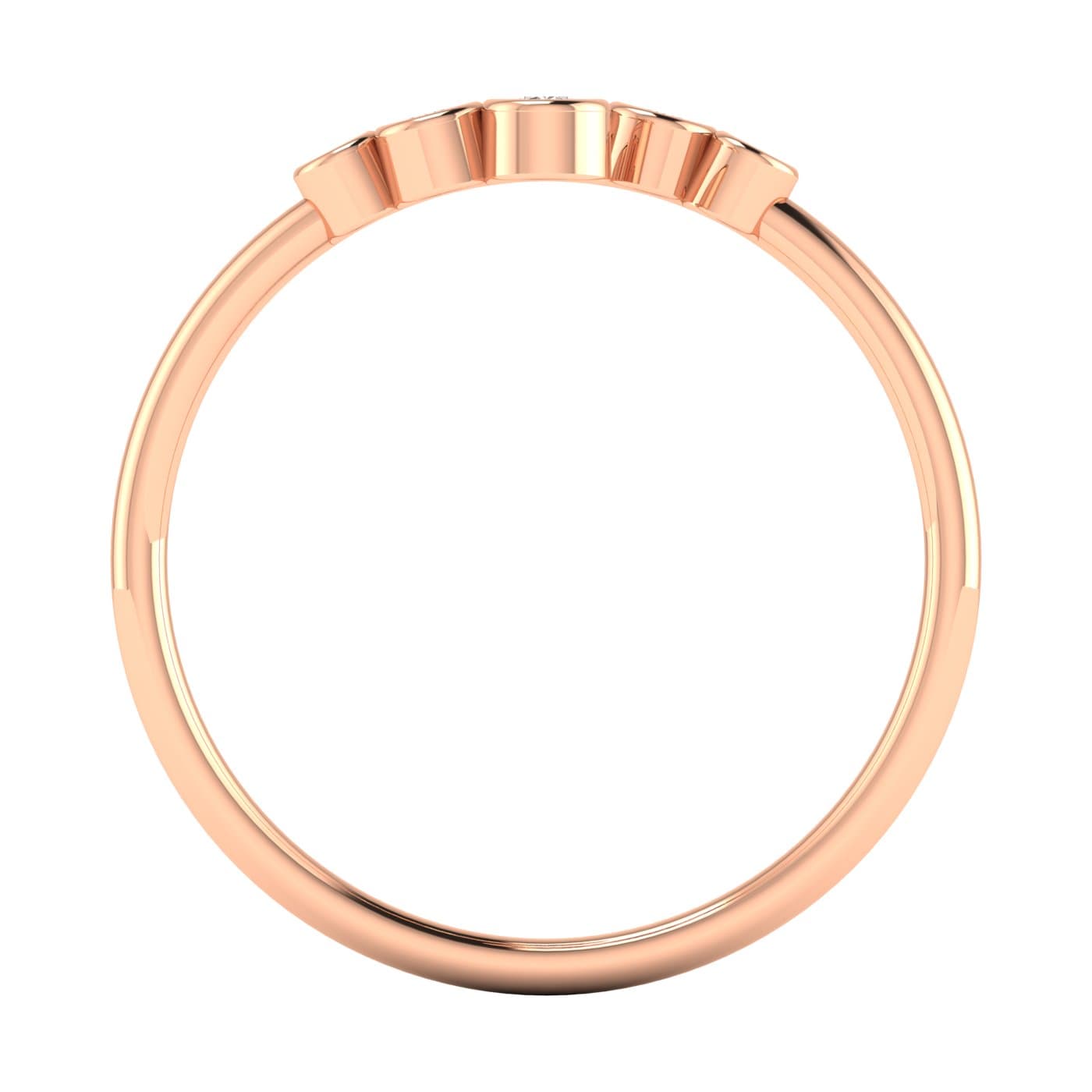 LGD Bypass Ring (1/8 ct. tw.), Side view in rose gold