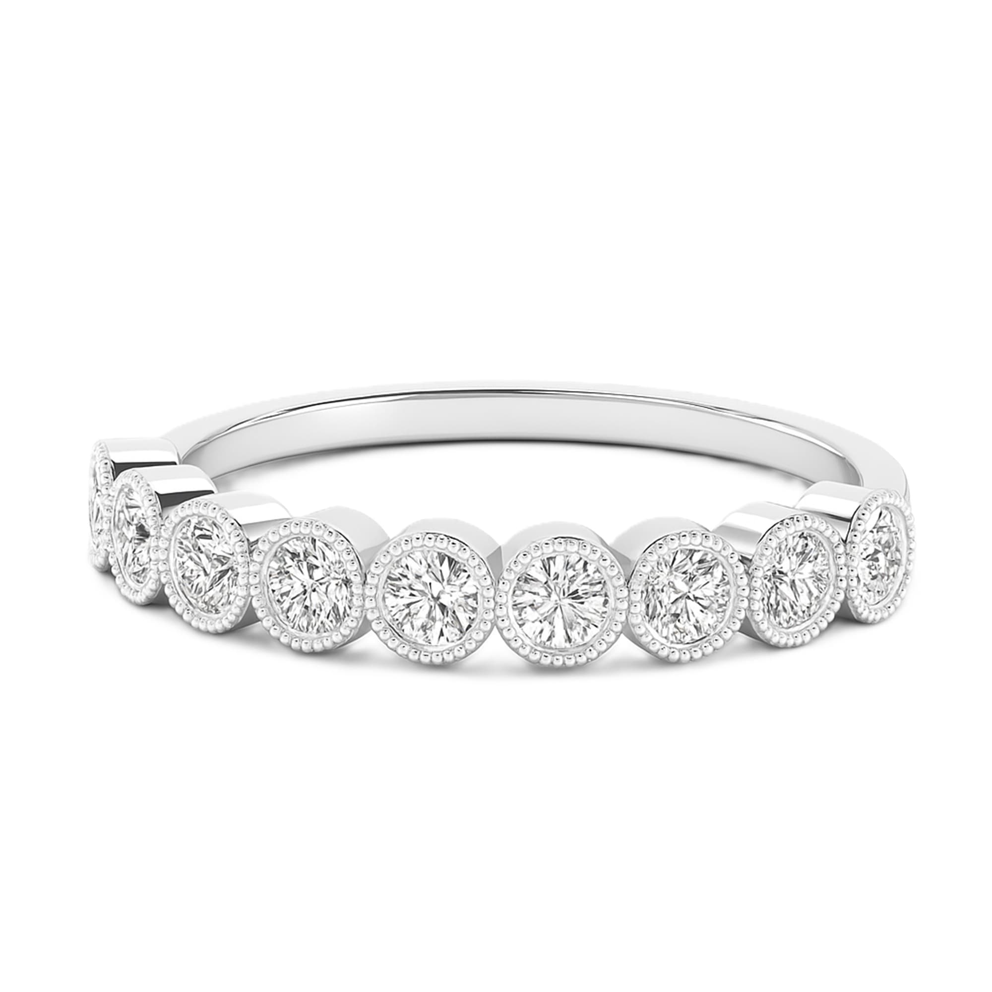 LGD Milgrain Fashion Ring (1/2 ct. tw.), On hand view in white gold or platinum