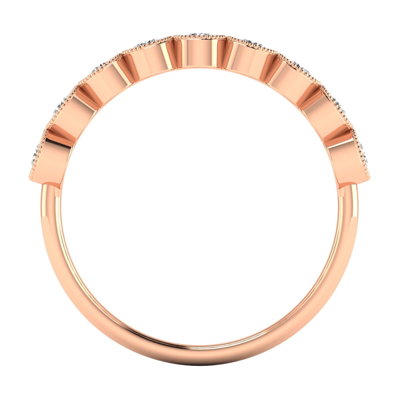 LGD Milgrain Fashion Ring (1/2 ct. tw.), Side view in rose gold