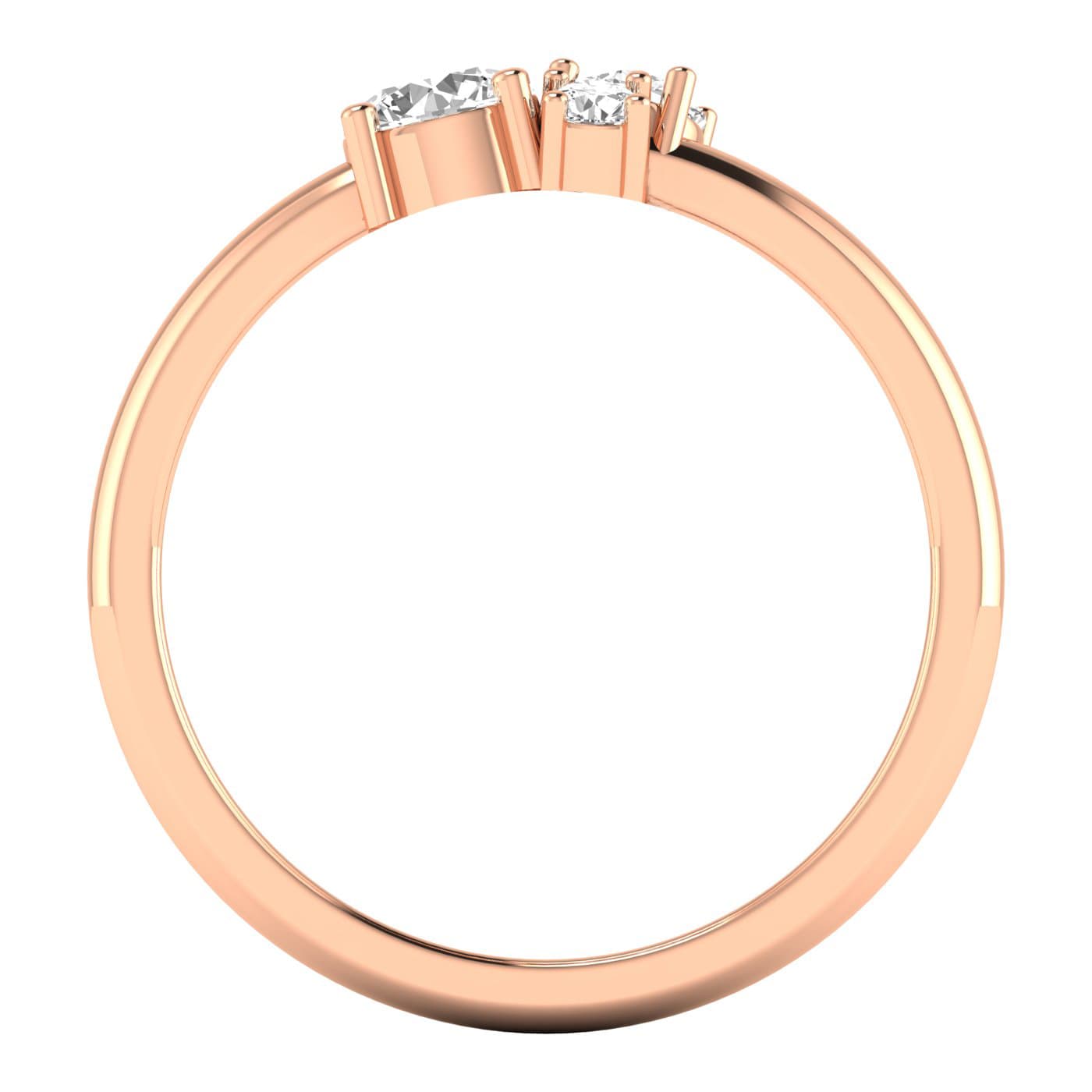 Round Stack Band (1/2 ct. tw.), Side view in rose gold