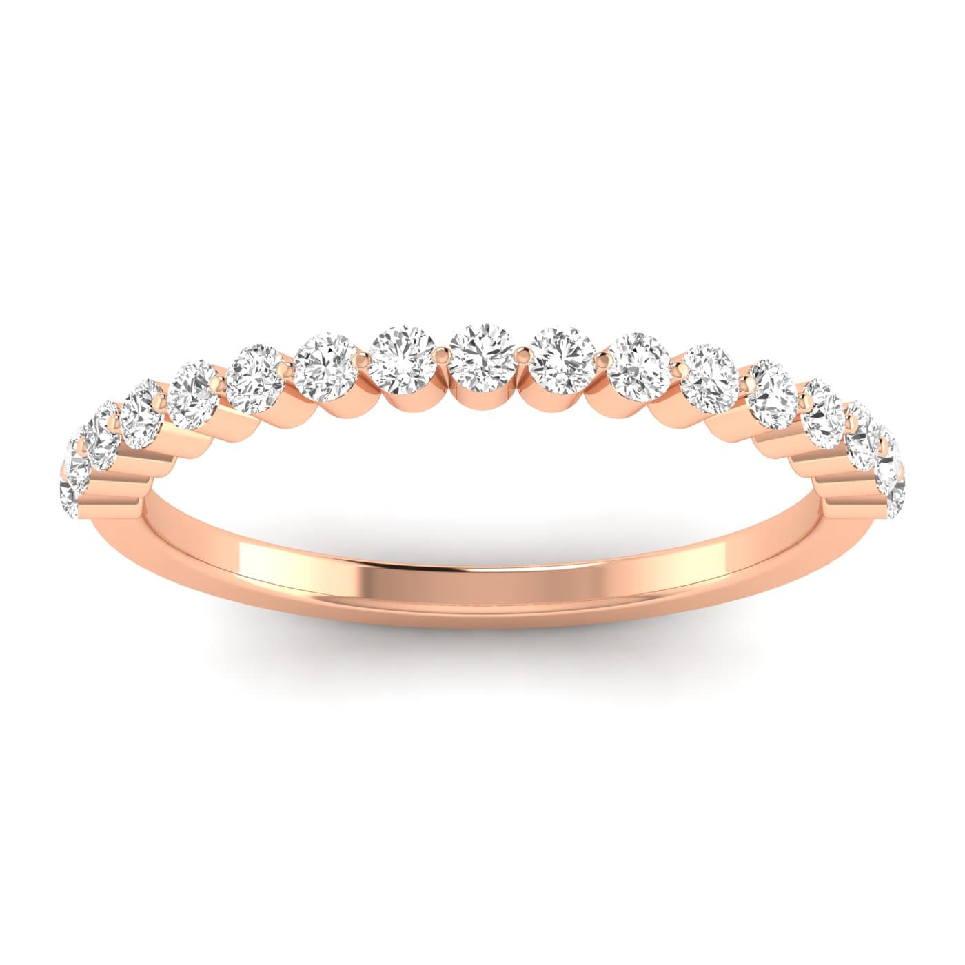 Round Half Band Stack (0.3 ct. tw.), Front view in rose gold