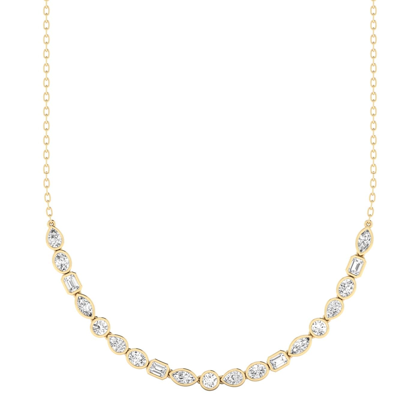 LGD Multistone Necklace (4 1/2 ct. tw.), Front view in yellow gold