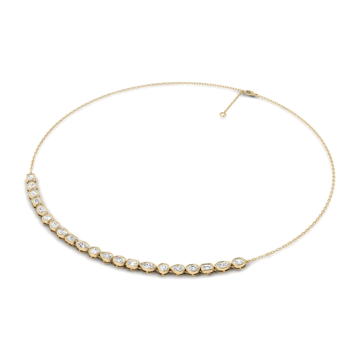 LGD Multistone Necklace (4 1/2 ct. tw.), Angle view in yellow gold