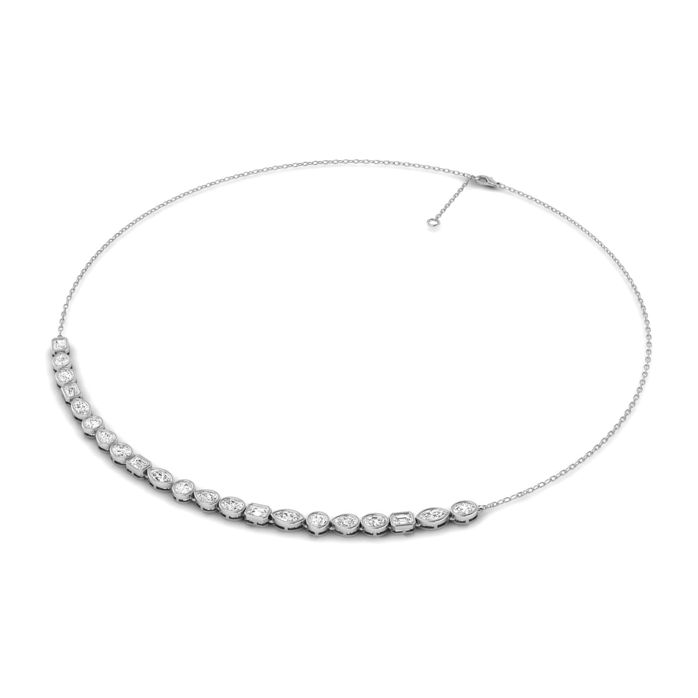 LGD Multistone Necklace (4 1/2 ct. tw.), Angle view in white gold or platinum
