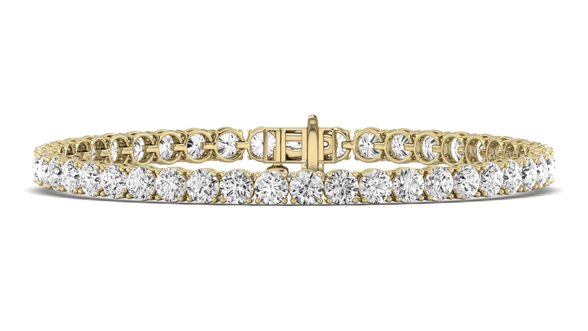 10 CTW LGD Tennis Bracelet (10 ct. tw.), Front view in yellow gold