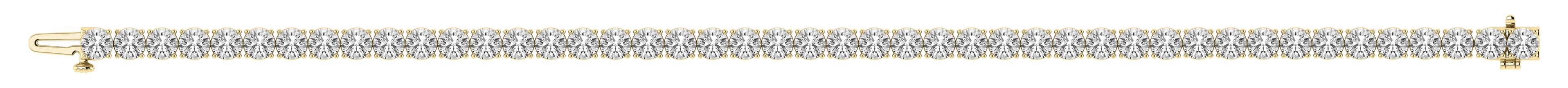 10 CTW LGD Tennis Bracelet (10 ct. tw.), Side view in yellow gold